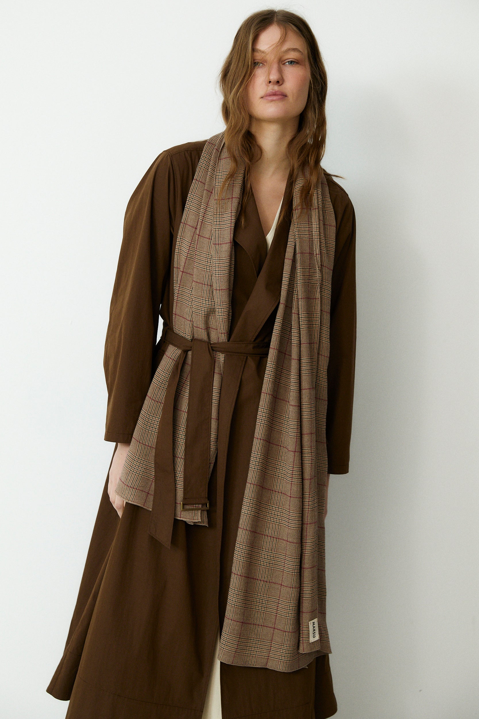 OFELIA | Brown Cotton Trench Coat – MAKSU