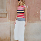 UDUKU | Vestido de punto plisado multicolor
