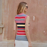 UDUKU | Vestido de punto plisado multicolor