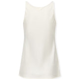 THYSSEN | Ecru Cupro Sleeveless Top