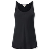 THYSSEN | Black Cupro Sleeveless Top