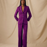 CICELEY | Magenta Jacquard Fitted Blazer