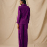 CICELEY | Magenta Jacquard Fitted Blazer