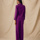 CICELEY | Magenta Jacquard Fitted Blazer