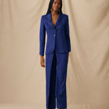 CICELEY | Indigo Jacquard Fitted Blazer