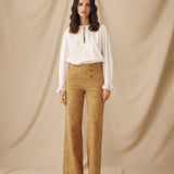 BRUNELLA | White Embroidered Cotton Blouse