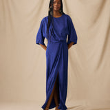 CICELEY | Indigo Jacquard Maxi Dress