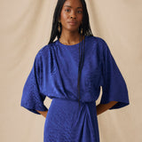 CICELEY | Indigo Jacquard Maxi Dress