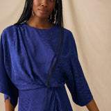 CICELEY | Indigo Jacquard Maxi Dress