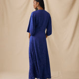 CICELEY | Indigo Jacquard Maxi Dress