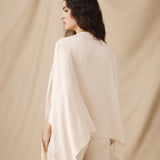 TIRSO | Light Cream Draped Blouse