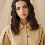 MOANA | Textured Light Camel Cotton Jacket