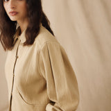 MOANA | Textured Light Camel Cotton Jacket