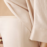 TIRSO | Light Cream Wide-Leg Trousers