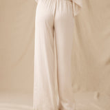 TIRSO | Light Cream Wide-Leg Trousers