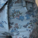 CONNIE | Blue Floral Printed Cotton Trousers