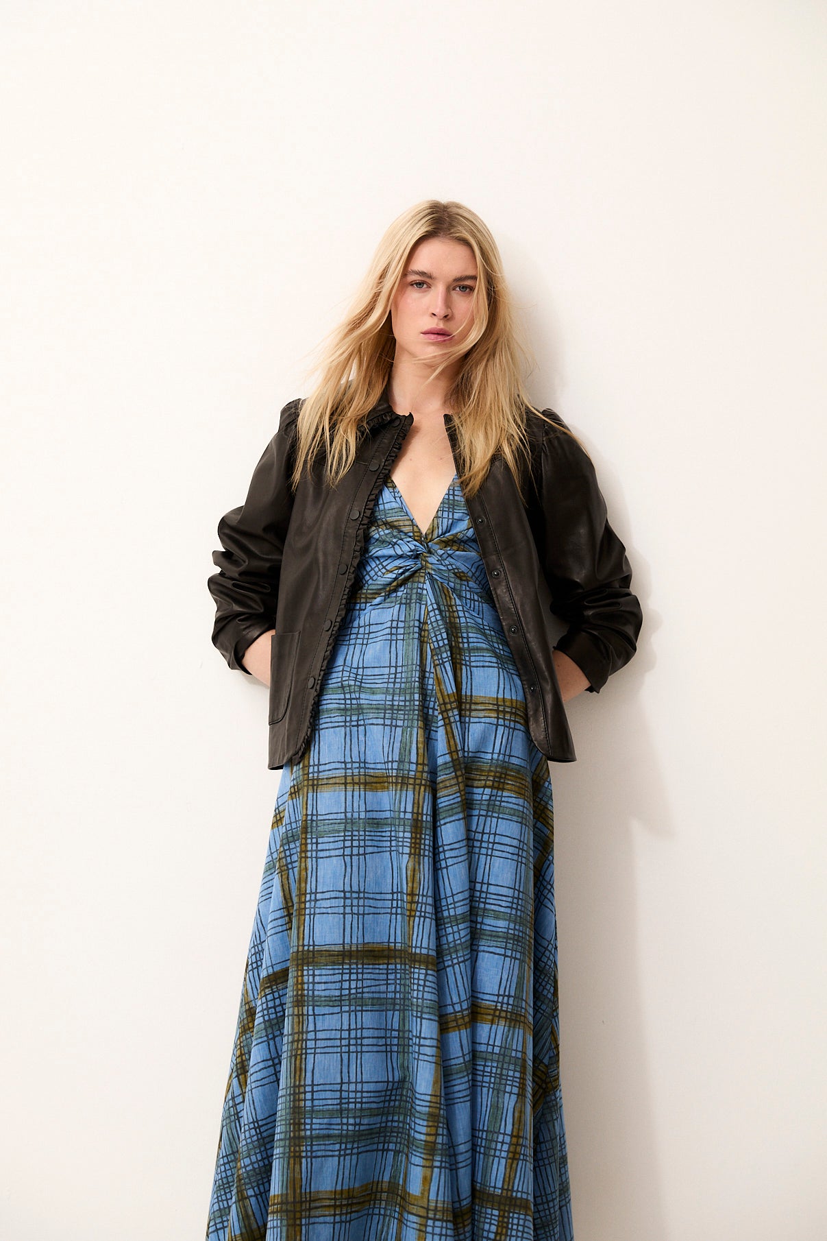 LILA | Lila 100% Cotton Midi Dress in Printed fabric