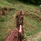 SAACHI | Multi Floral Print Midi Skirt