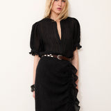 CATALINA | Black Italian Linen Blouse