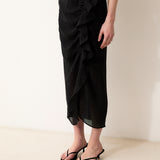 CATALINA | Black Italian Linen Skirt