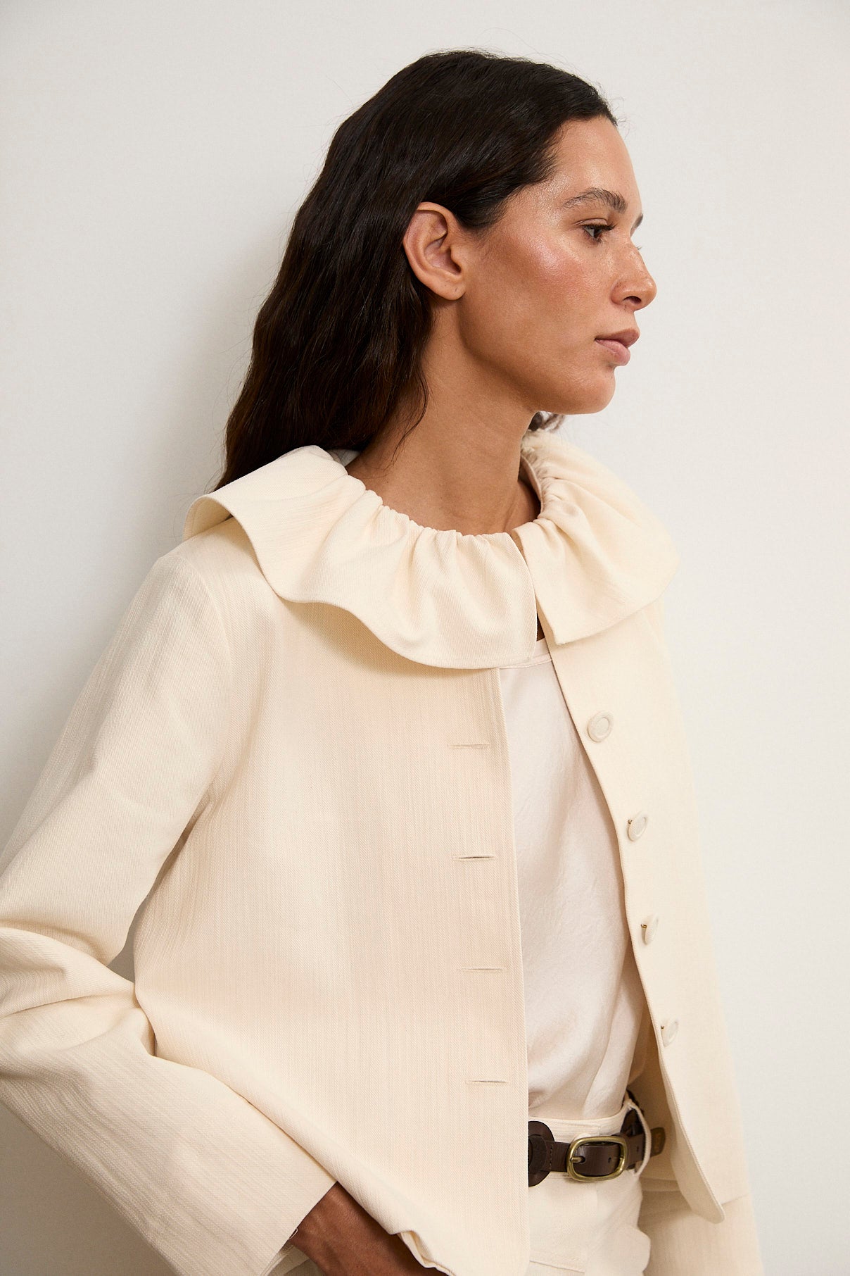 KORE | Ruffle Collar Overshirt