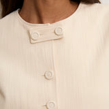 KORE | Ruffle Collar Overshirt