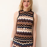 NONA | Top de Punto con Estampado Zigzag Multicolor