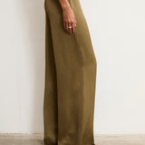 TIRSO | Soft Khaki Wide-Leg Trousers
