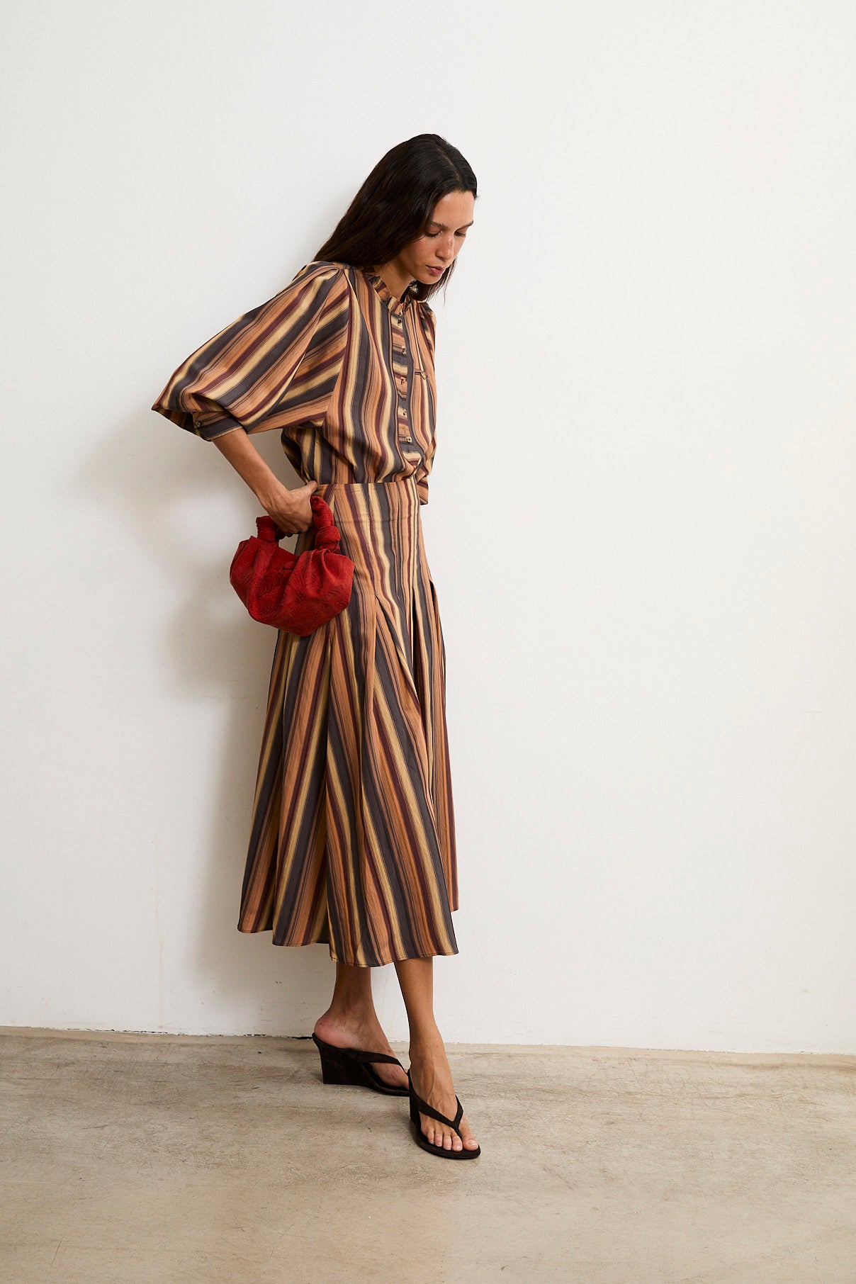 GYOSA | Jacquard Red Handbag