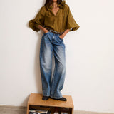 JAMIE | Pantalón Denim de algodón 100% de corte recto
