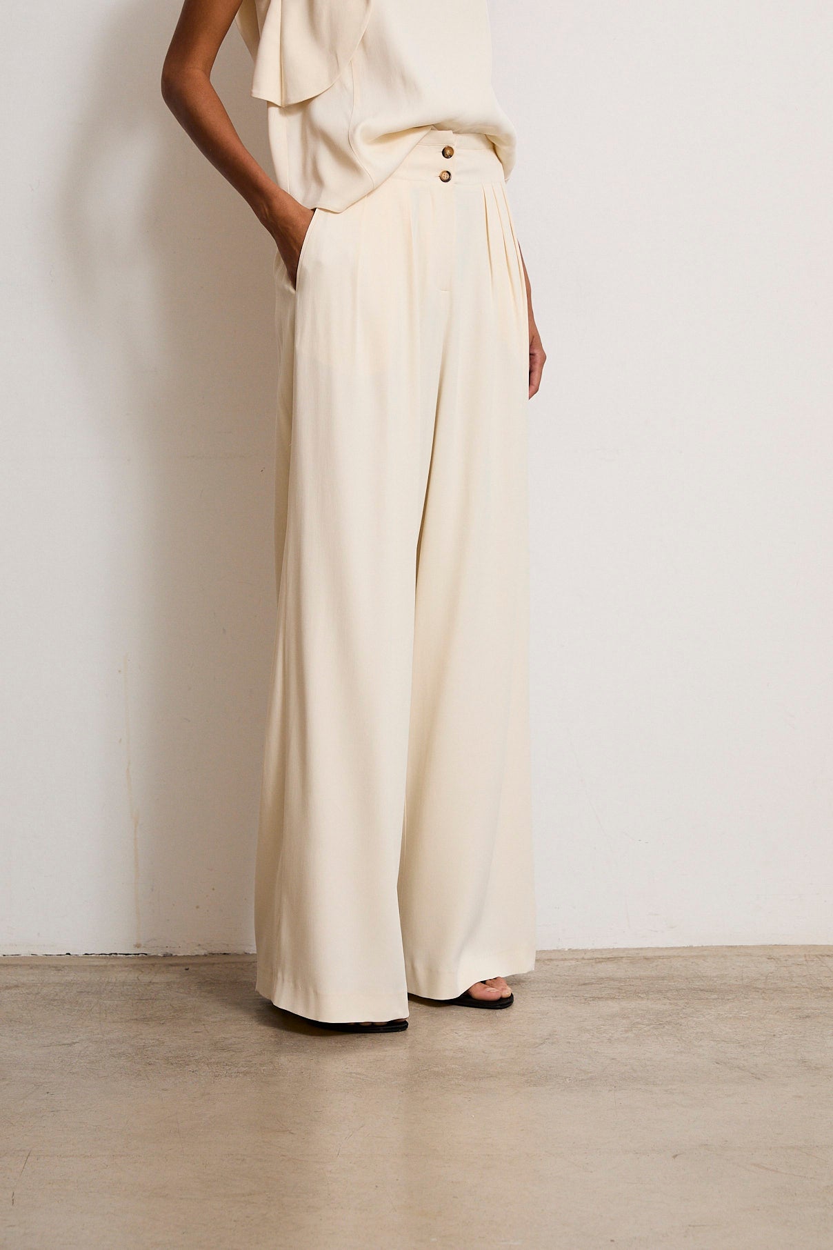 VALERIE | Pantalón fluido ecru