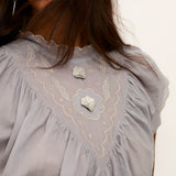 LUKA | Light Blue Cotton Blouse