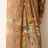 ESOTICO | Vestido Largo con bordado manual y estampado digital