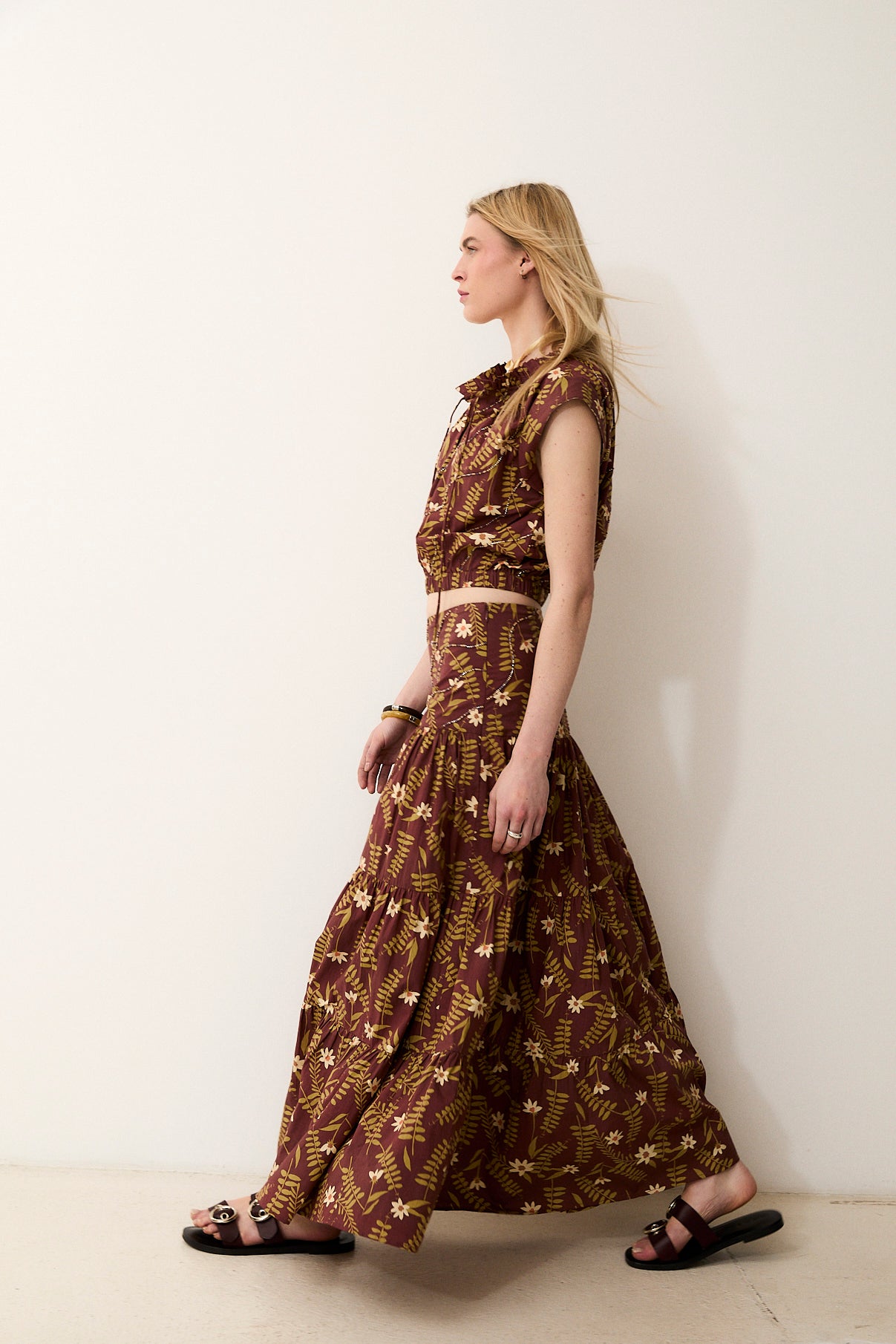 MARY | Printed Cotton Long Skirt