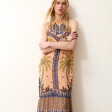 CHELSEA | Vestido bordado a mano con escote halter