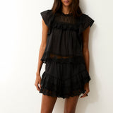 ISABELLA | Black Cotton Blouse