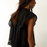 ISABELLA | Black Cotton Blouse