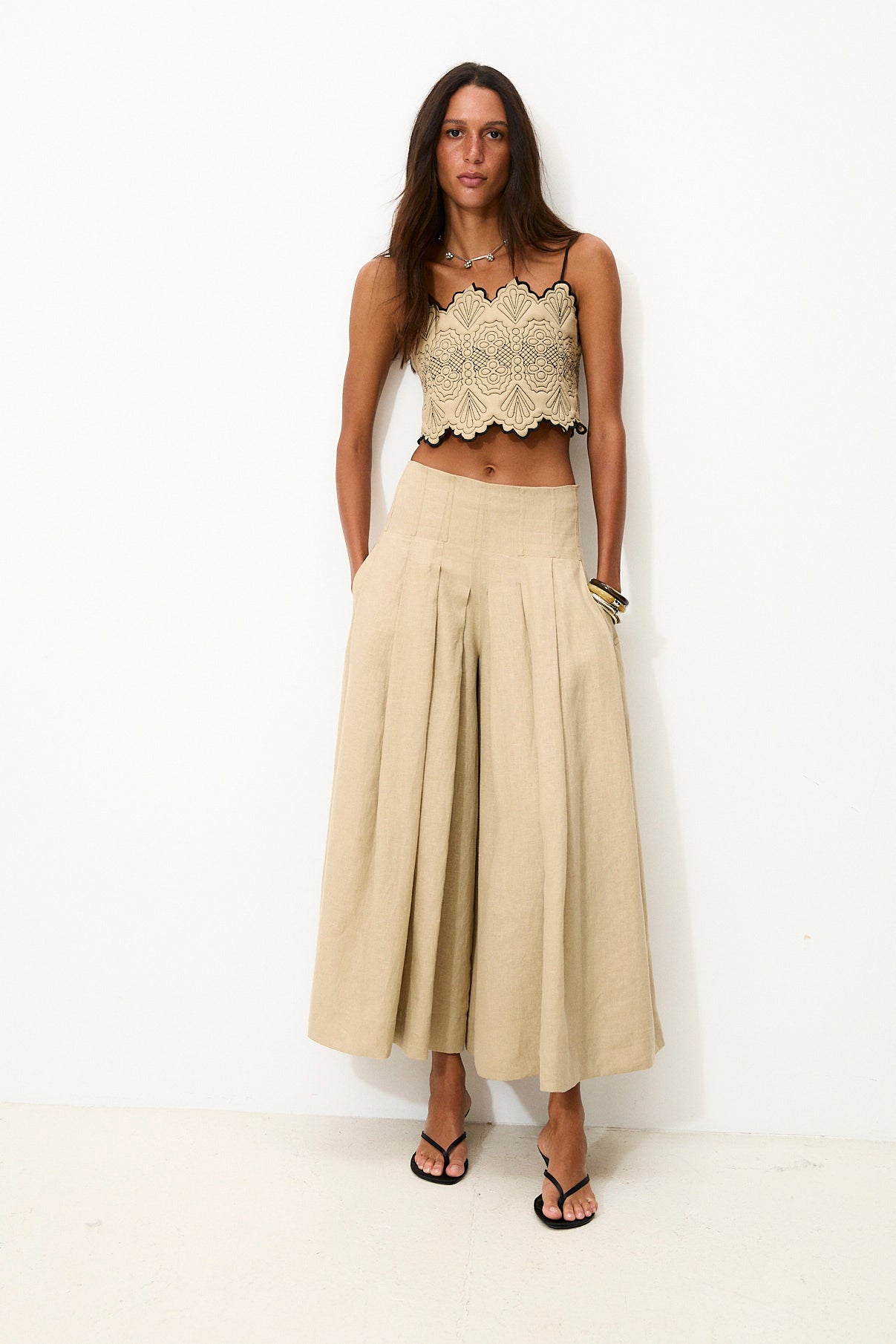 MORRIS | Ecru 100% Linen Trousers