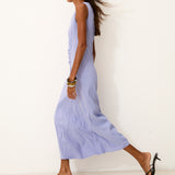 MASSIMA | Lilac Italian Fabric Long Dress