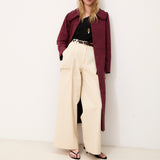 ODETTE | Burgundy long trench