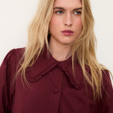 ODETTE | Burgundy long trench