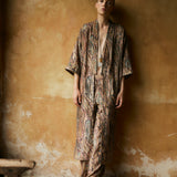AURA | Gold Multi Paisley Jacquard Kimono