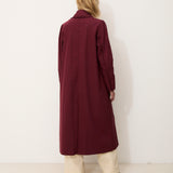 ODETTE | Burgundy long trench