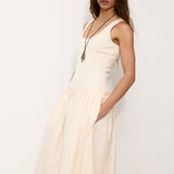 LINA | Vestido de punto y algodón