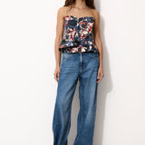 PETAL HAZE | Blue Italian Cotton Top