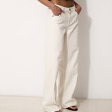 GALATEA | White Denim Trousers in 100% Cotton