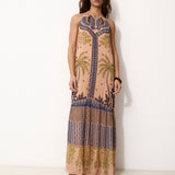 CHELSEA | Vestido bordado a mano con escote halter