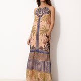 CHELSEA | Vestido bordado a mano con escote halter