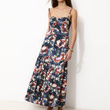 PETAL HAZE | Vestido Midi de tejido italiano con escote bustier