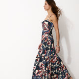 PETAL HAZE | Vestido Midi de tejido italiano con escote bustier